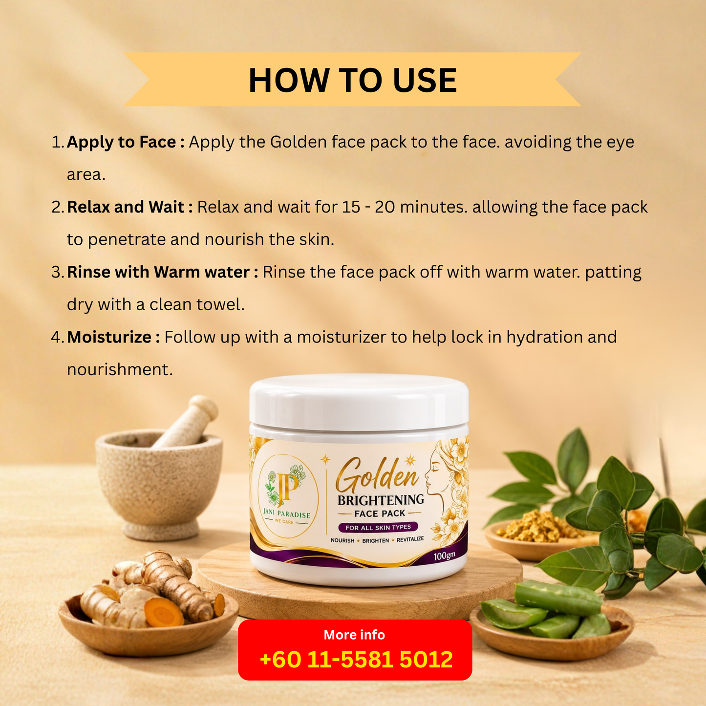 Golden Face Pack – 100g