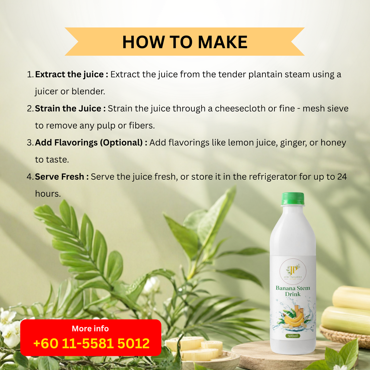 Banana Stem Drink – 500ml