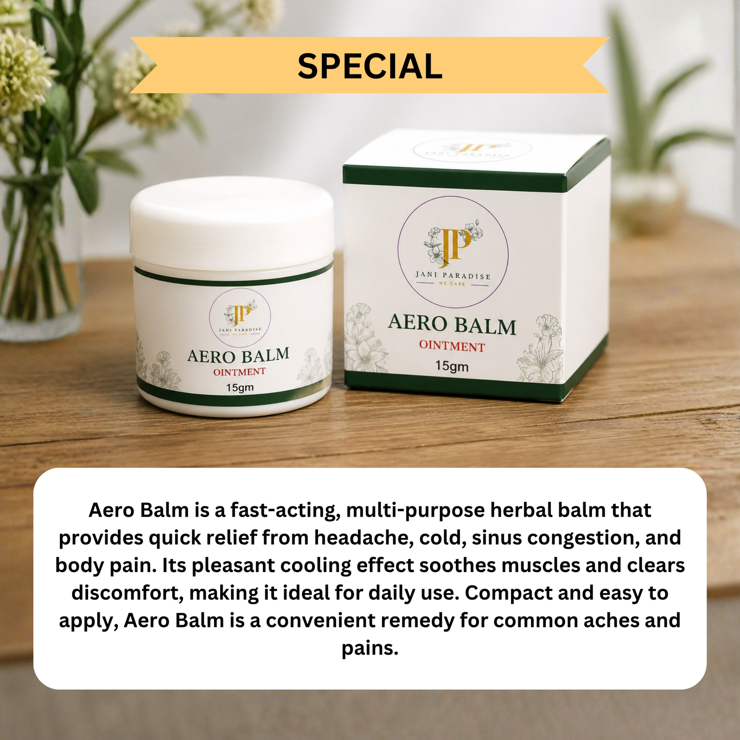 JP Aero balm - 15gm
