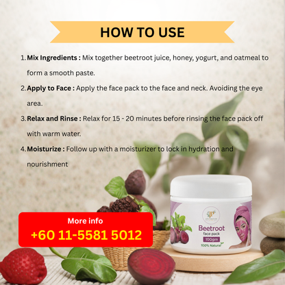 Beetroot face pack - 100gm